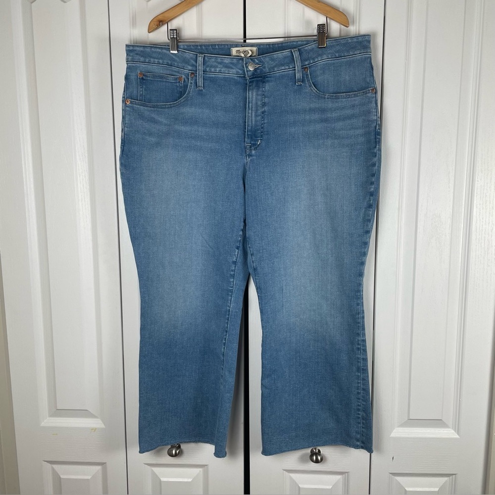 Madewell Mid-Rise Kick Out Cropped Jeans Women’s 20W Blue Trendy Casual EUC